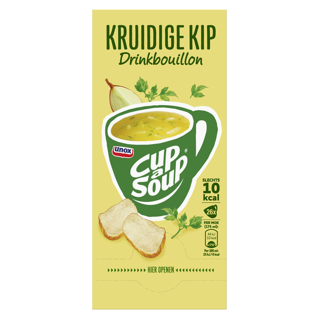 Cup-a-Soup Unox heldere bouillon kruidige kip 26x175ml