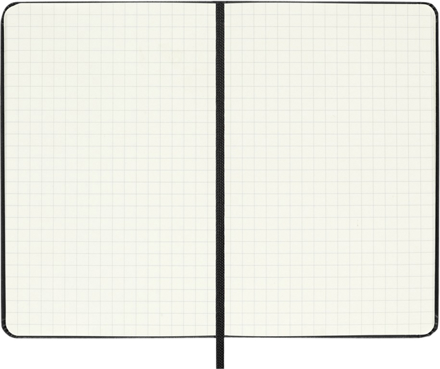 Notitieboek Moleskine pocket 90x140mm ruit 5x5mm hard cover zwart