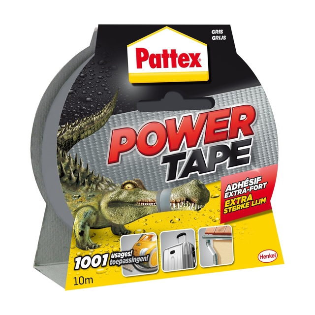 Plakband Pattex Power Tape 50mmx10m grijs