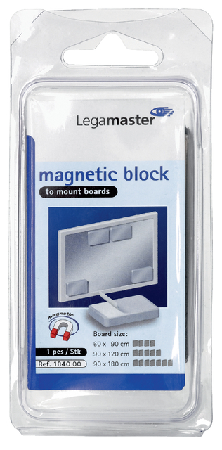 Magneet Legamaster 50x75x12mm blokmagneet