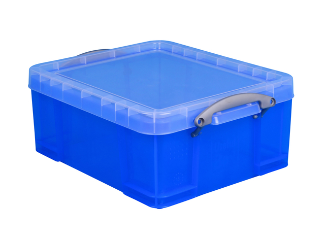 Opbergbox Really Useful 18 liter 480x390x200mm transparant blauw