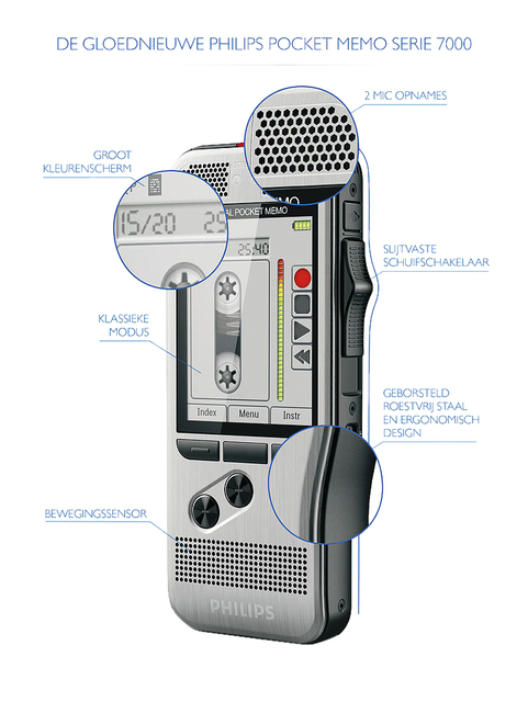 Dicteerapparaat Philips PocketMemo DPM7200