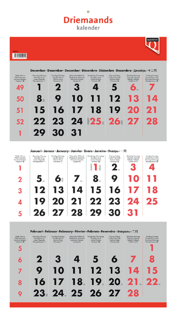 3-Maandskalender 2025 Quantore