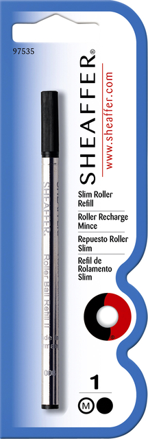 Rollerpenvulling Sheaffer slim medium zwart blister à 1 stuk