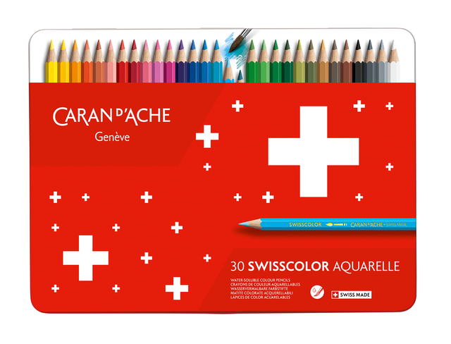 Kleurpotloden Caran d'Ache Swisscolor aquarel 30stuks ass.