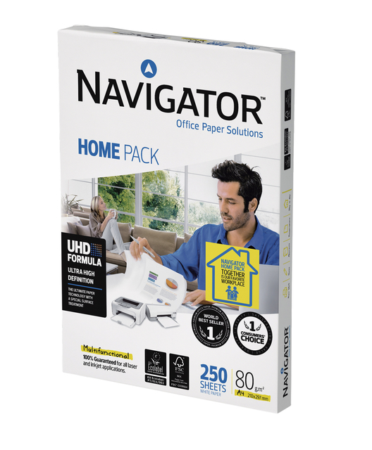 Kopieerpapier Navigator Homepack A4 80gr wit 250 vel