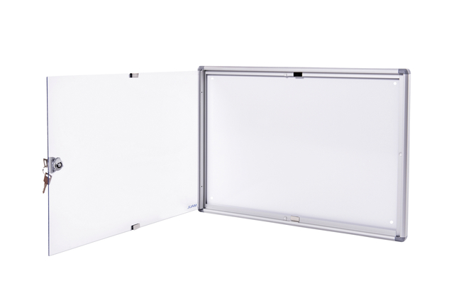 Binnenvitrine wand MAULextraslim whiteboard 2xA4 met slot