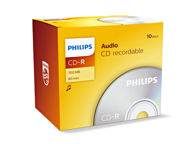 CD-R Philips 80Min audio JC 10 stuks