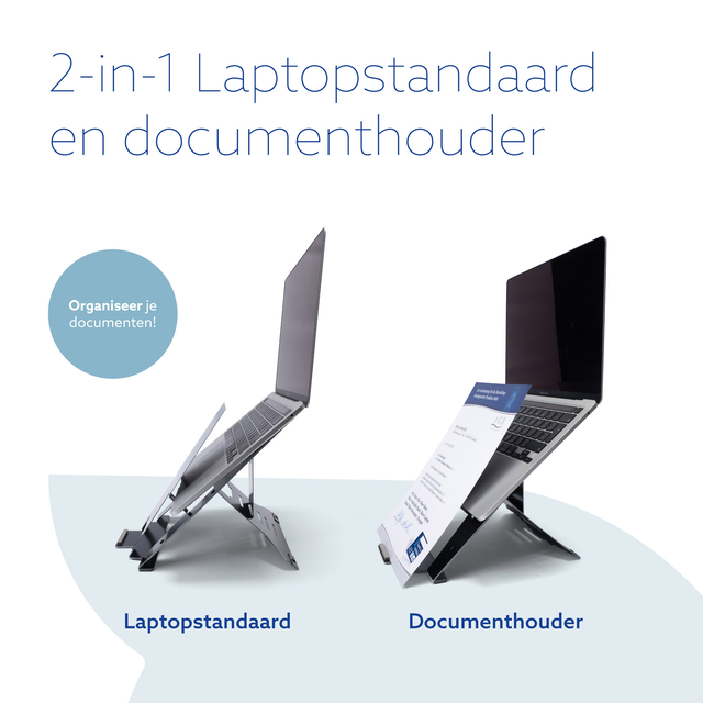 Laptopstandaard R-Go Riser Documenthouder