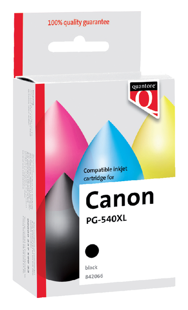 Inktcartridge Quantore alternatief tbv Canon PG-540XL zwart HC