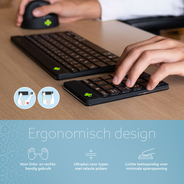 Toetsenbord R-Go Ergonomisch Numpad Break Wireless