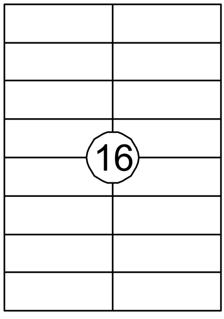 Etiket Avery DP167-100 105x37mm wit 1600 etiketten