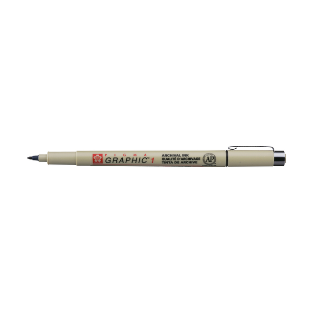 Fineliner Sakura Pigma Graphic 1 1.0mm zwart