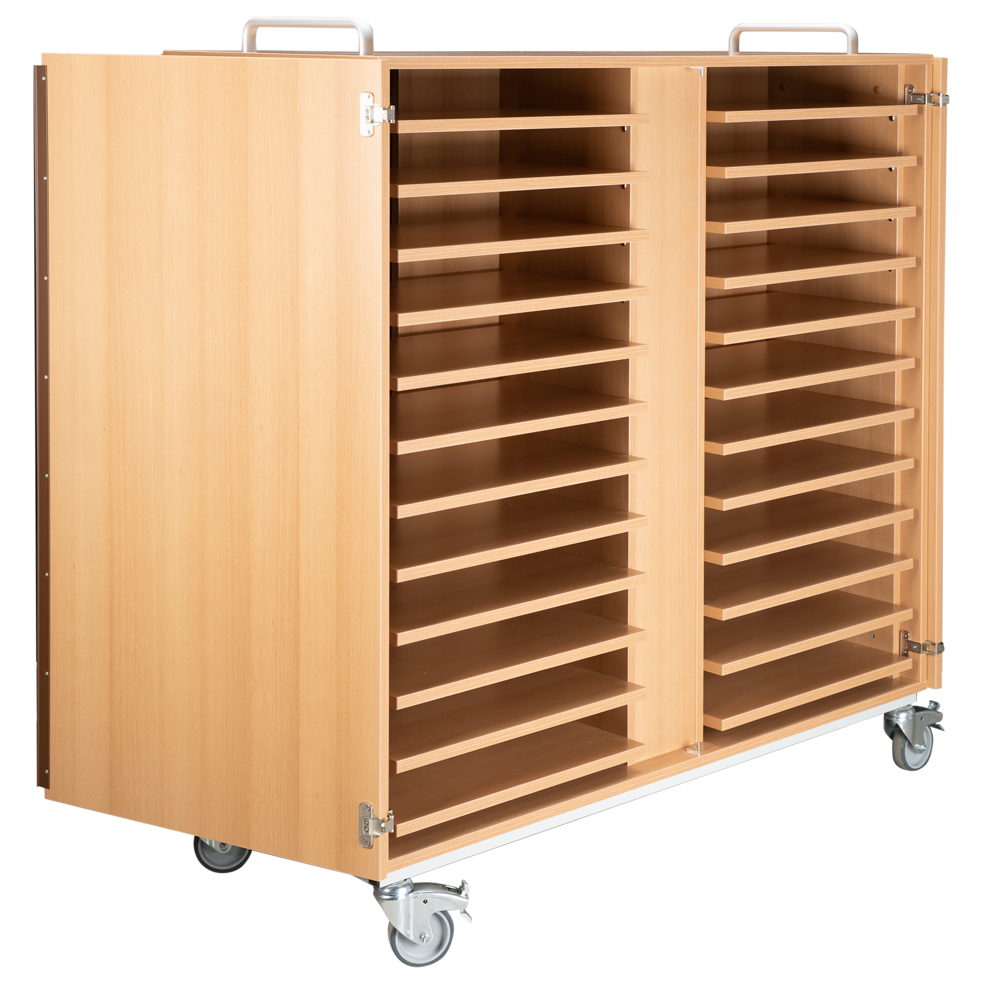 Mobiele laptoptrolley met 24 planken