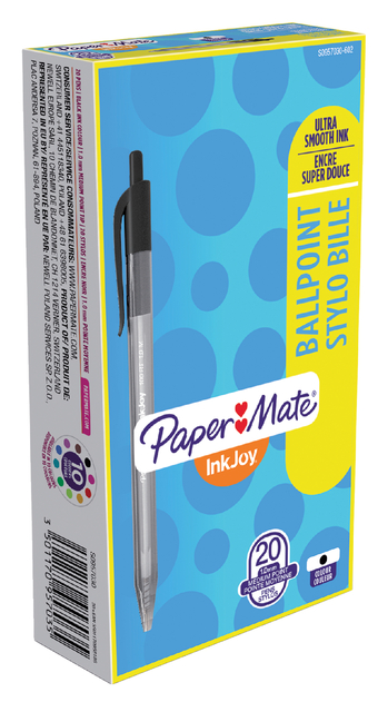 Balpen Paper Mate Inkjoy 100RT medium zwart