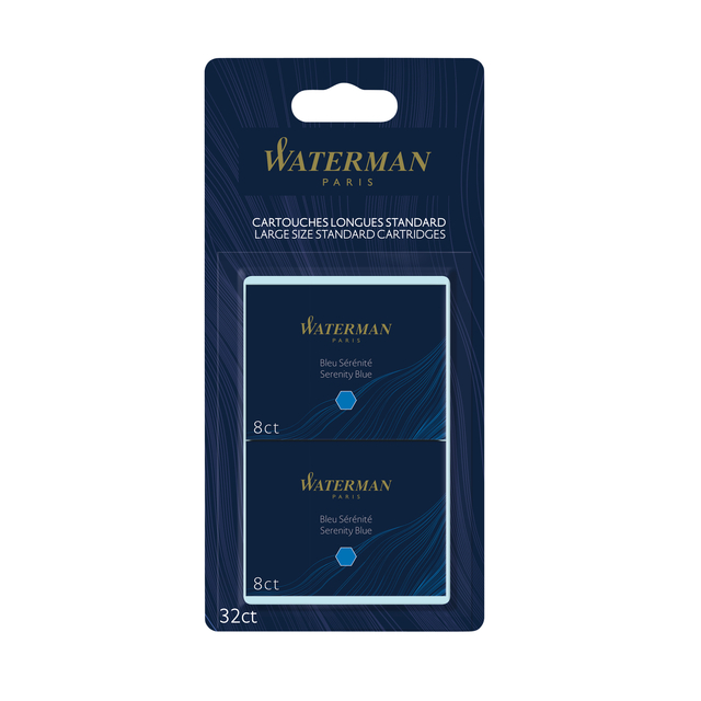 Inktpatroon Waterman internationaal Florida blauw blister à 10 stuks