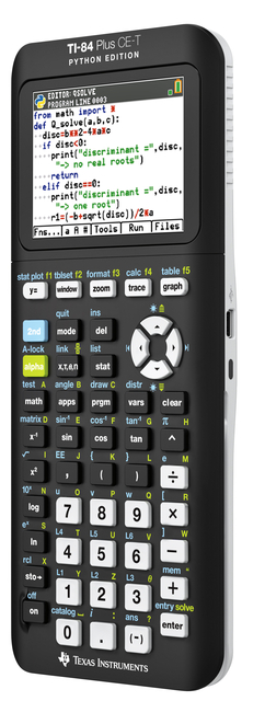 Rekenmachine TI-84 Plus CE-T Python Edition