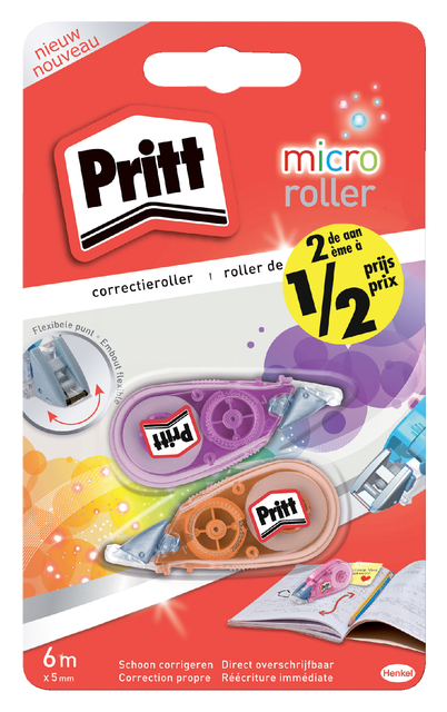 Correctieroller Pritt Micro Flex 5mmx6m blister 2e halve prijs