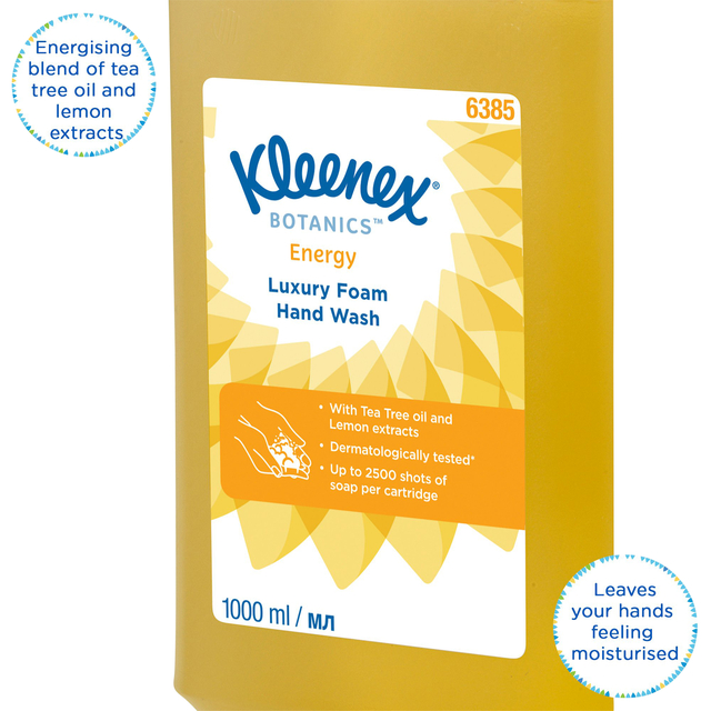 Handzeep Kleenex Botanics Energy schuim luxe 1000ml 6385