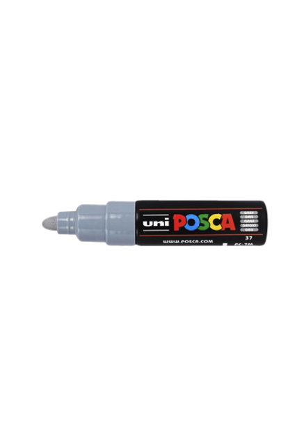 Verfstift Posca PC7M breed grijs