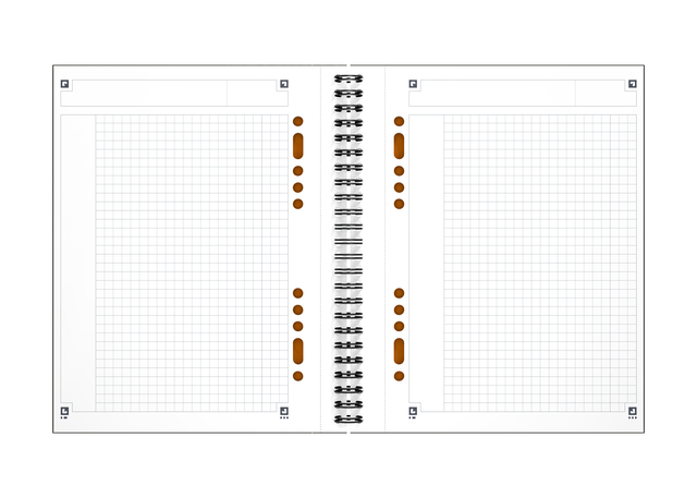 Spiraalblok Oxford International Notebook A5+ ruit 5mm