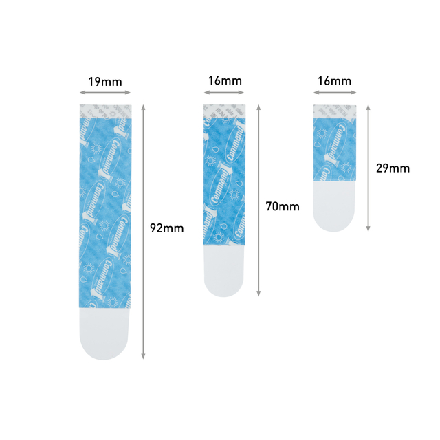 Bevestigingsstrip Command 16 stuks transparant