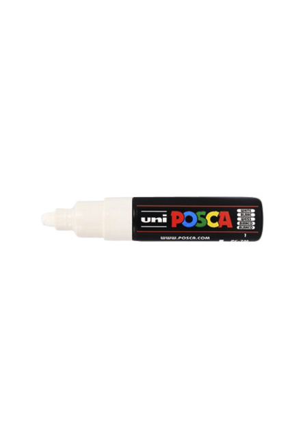 Verfstift  Posca PC7M breed wit