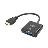 ACT 0,25 meter, HDMI-A male naar VGA female adapter, met audio