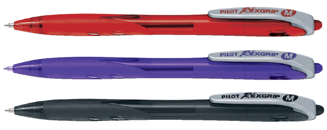 Balpen PILOT Begreen Rexgrip medium rood