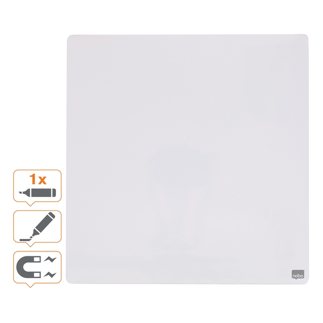 Whiteboard Nobo tegel 36x36cm wit magnetisch