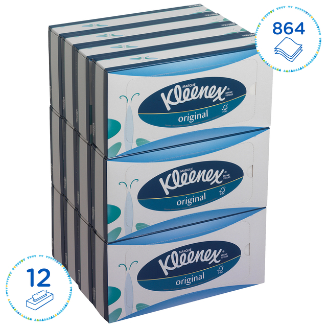 Facial tissues Kleenex 3-laags 72 vel wit 8824