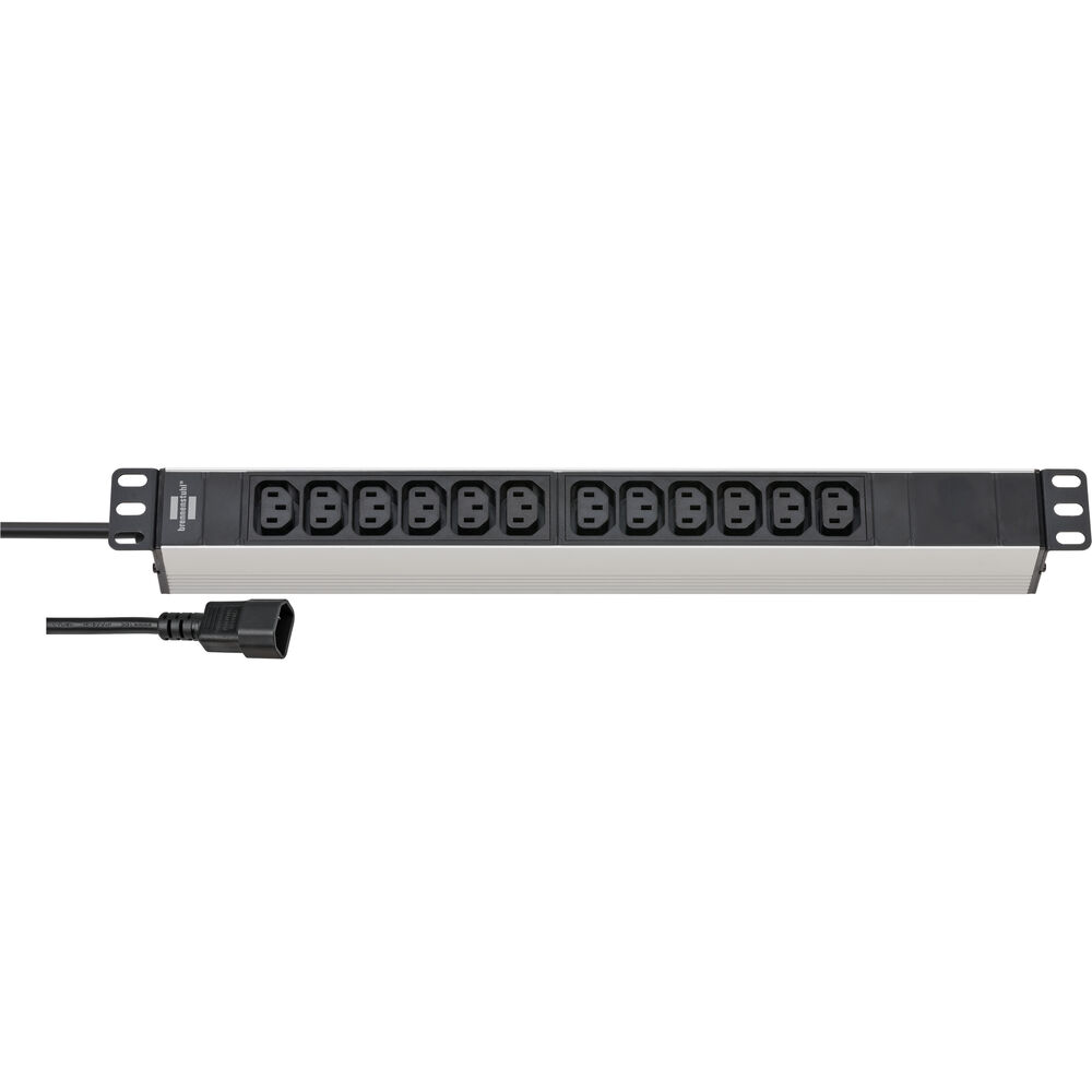 Brennenstuhl Alu-Line 19" PDU 10A met 12x C13 stopcontacten en C14 UPS-stekker