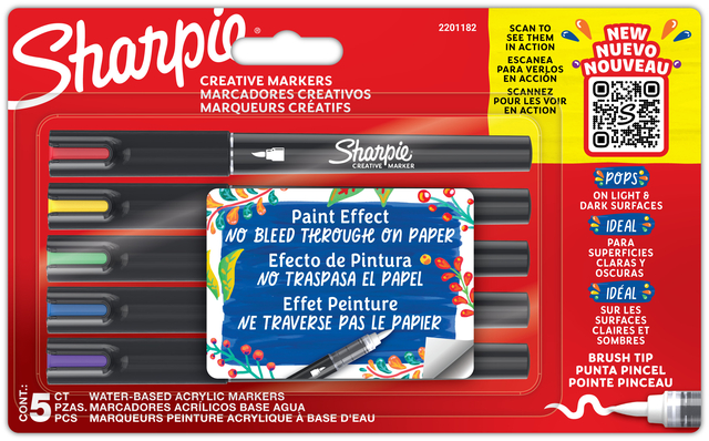 Brushstift Sharpie Creatieve marker assorti blister à 5 stuks