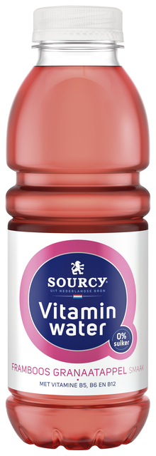 Water Sourcy vitamin framboos/granaatap fles 500ml