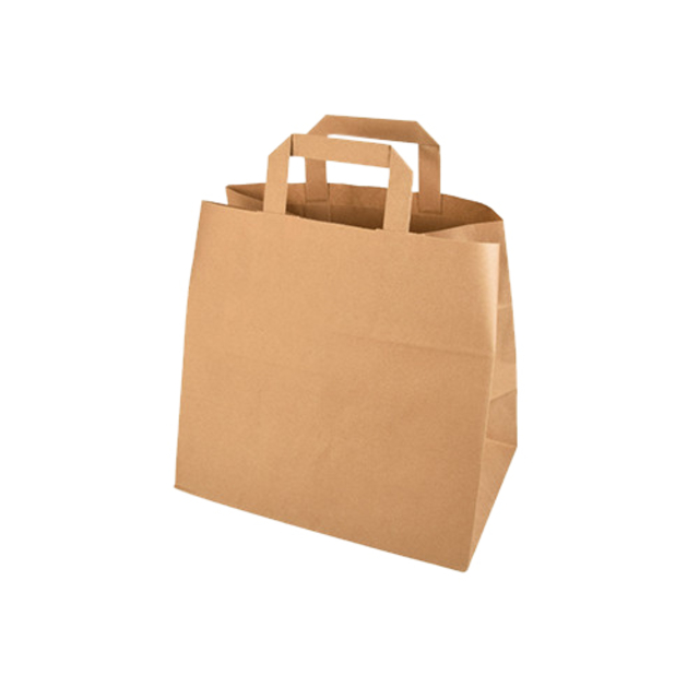 Tas IEZZY kraft papier 26x17x25cm (bxdxh) bruin 250 stuks