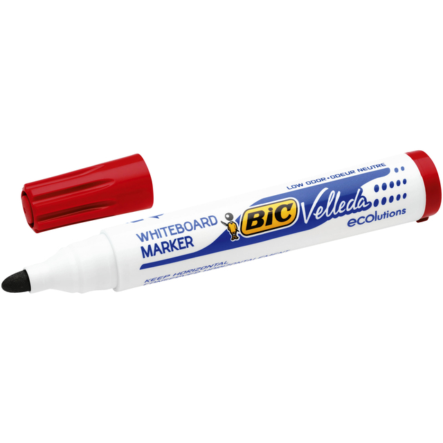 Whiteboardmarker Bic Velleda 1701 rond large rood