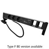 Plenty Prolink Desktop PDU 3x Type E with 2x USB charger and 2x empty module