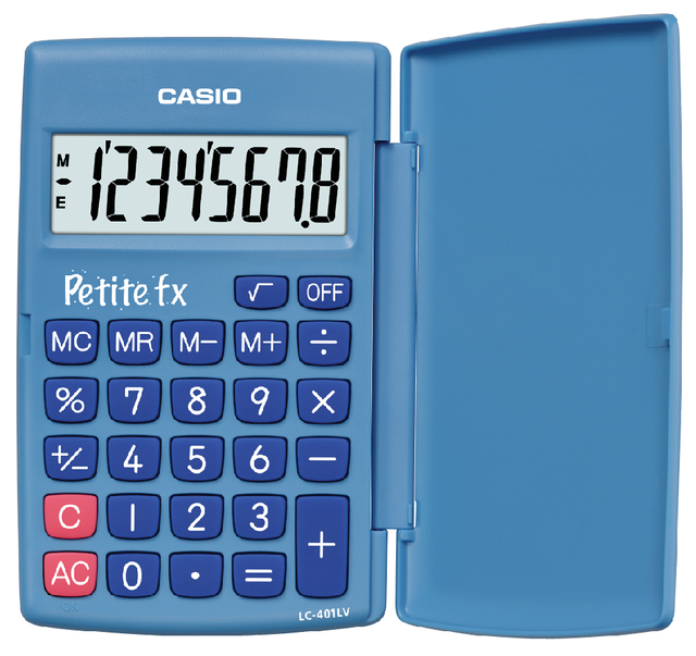 Rekenmachine Casio basisschool blauw