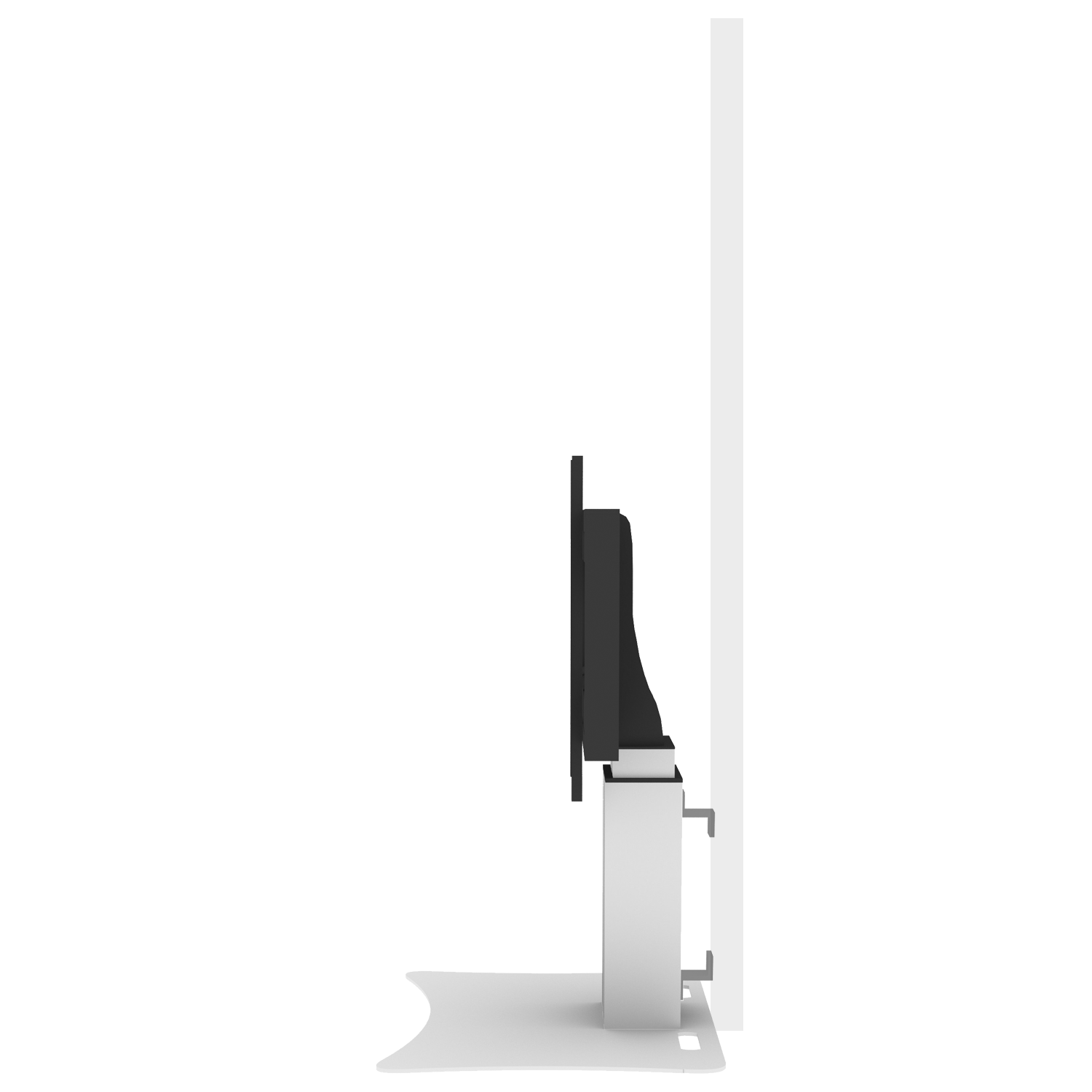 Elektrisch in hoogte verstelbare monitorstandaard met 28 cm slag